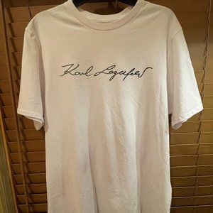 KARL LAGERFELD Paris Mens Short Sleeve Crew Neck T-shirt, with Signature Logo
